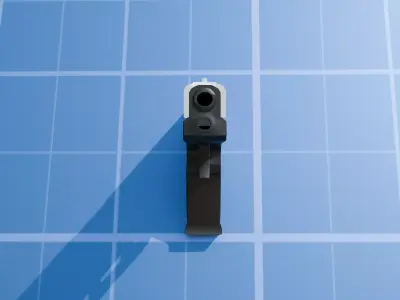 LOW POLY  gun Low-poly 3D model