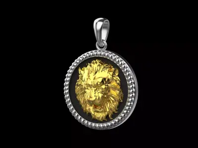 Lion Pendant N122 3D print model