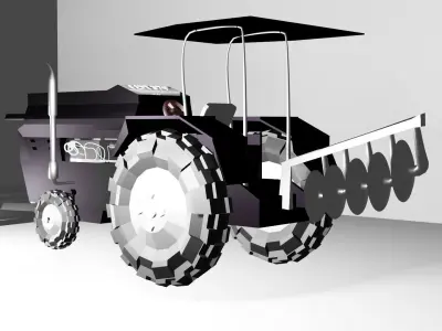 tractor 3D model 3D model purchase