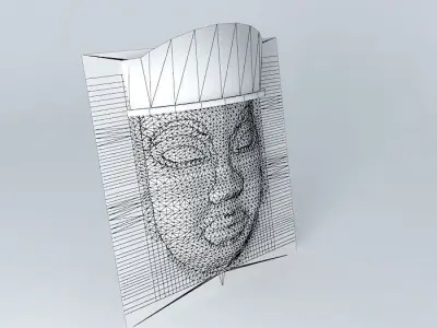 Beautiful Lady 1 Maskette Free 3D model