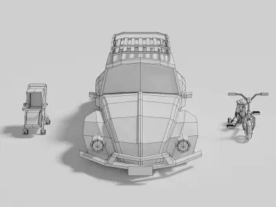 Simple Picnic Pack Low-poly 3D model