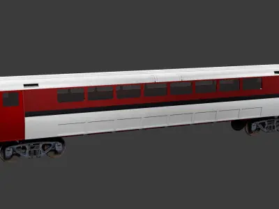 Train car Low-poly 3D model