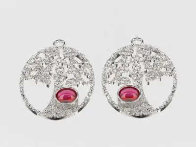 Tree of Life Organic Pendant 3D print model