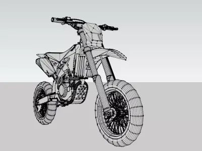 Simple supermoto 3D model