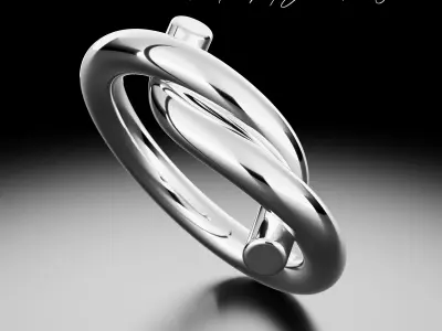 Gold ring 3D print model