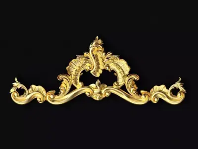 Central decor ornament for furniture 3D model 1048