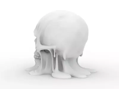 Melting Skull 3D Printable 3D print model