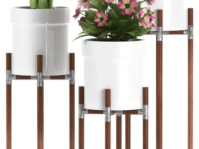 plants stand set 130 3D model