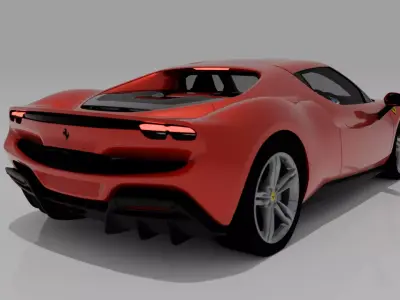 Ferrari 296 GTB 2023 Game and Cinematic Ready Realistic Low-poly 3D model