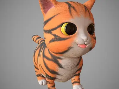 Katty Cat Low-poly 3D model
