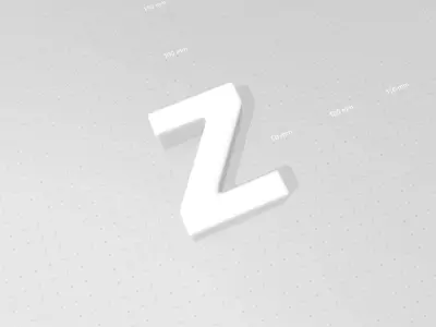 Vase Z - Alphabet Vases Collection Letters - STL Printable 3D print model