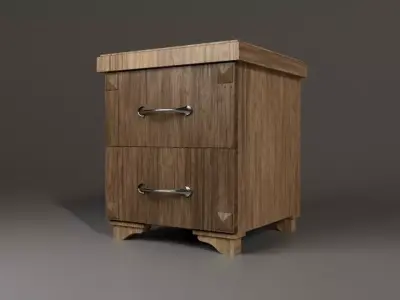 Bedside Table Free low-poly 3D model