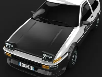 Toyota AE 86 initialD 3D model