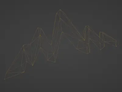 Mountain Logo low-poly for 3D print as a decoration deco 3D print model