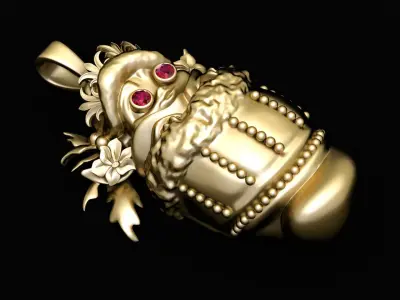 FLOWER BOCKET AND BABY PENDANT 3D PRINTABLE MODEL  3D print model