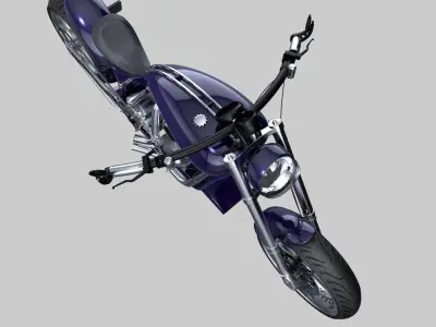 motorcycle chopper 3D model