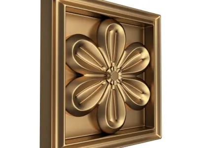 Rosette Carved Decoration CNC 027 Low-poly 3D model