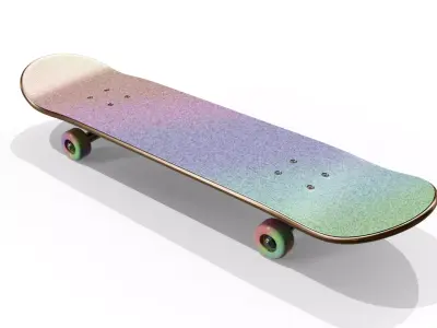Luxury Skateboard Low-poly 3D model