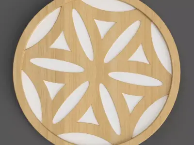 geometric coaster - table top - keychain- wall art 3D stl 6 3D print model