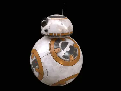 Star Wars BB-8 Robot Droid PBR Low-poly 3D model
