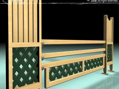 green wood jump 3D model