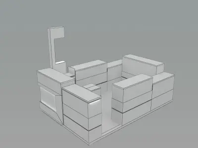 Booth Exhibition Stand a32 3D model