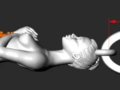 THE PENDANT IS A NAKED GIRL Printable Model 3D print model
