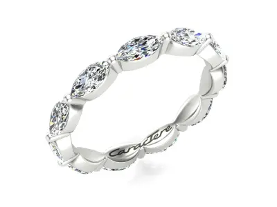 Eternity Band With Marquise Stones 3D print model