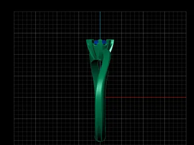 STL 3DM Print Ready Women Diamond Ring Lightweight Printable  3D print model 7