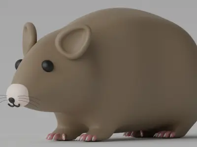 Cartoon Mouse Rat 3D model