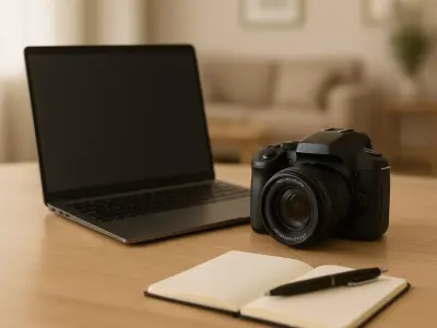 DSLR Camera Low-poly 3D model