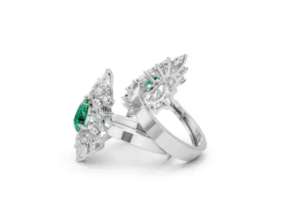 Citrine Luxury Gem Set Ring   CJR 002 3D print model