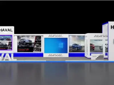 3d Car Exhibiton stall 3D model