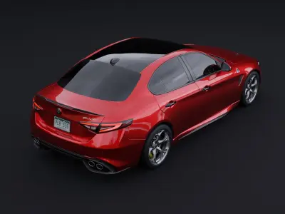 Alfa Romeo Giulia quadrifoglio 2024 3D model 3D model