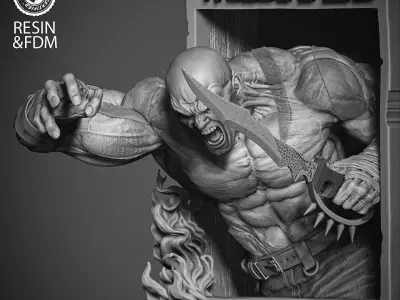 Wicked Marvel Drax Poster Bust 3D print model