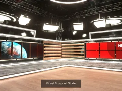 Best Virtual Broadcast Studio 3D Model Collection