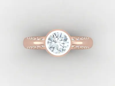 Solitare Women Diamond Ring 3D print model