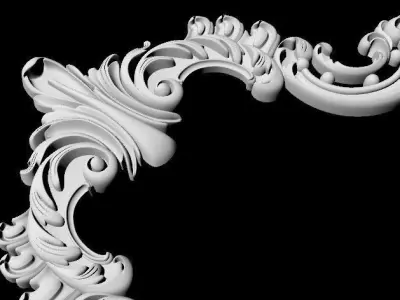 carved mirror 3D model 7