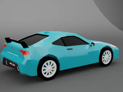 3 Cars Pack Low-poly 3D model