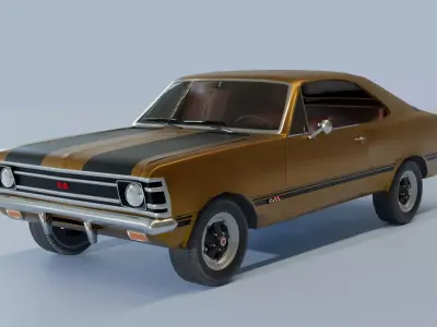 Chevrolet Opala 1972 Blend FBX OBJ Low-poly 3D model