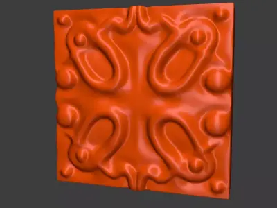 Square relief 3D Print model Free 3D print model