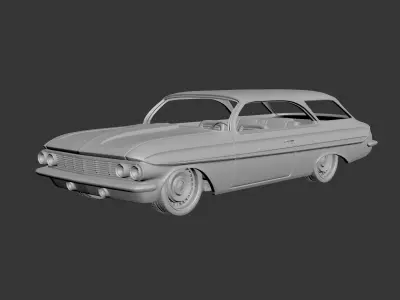 Chevrolet Impala 1961 Wagon 2Door 3D print model