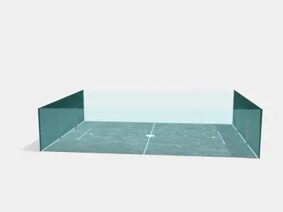 Glass Soccer Stadium tatan Low-poly 3D model
