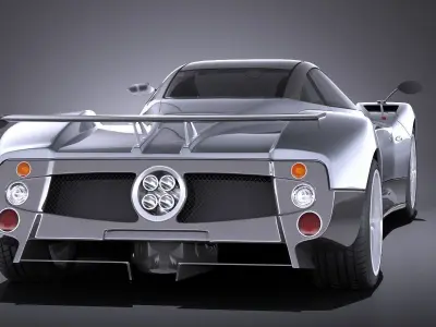 Pagani Zonda F 2010 VRAY 3D model