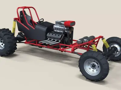 Mud dragster 3D model