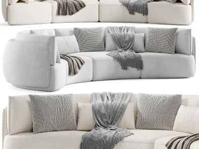 Hearth Curve Lounge Sofa 3D model