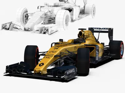 Renault RS16 Car Low-poly 3D model