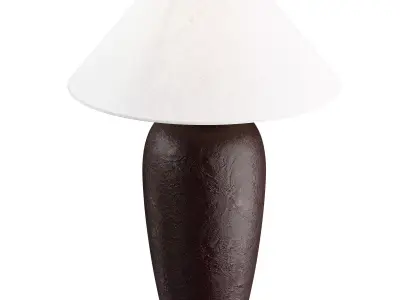 Zara Home Ceramic Linen Table Lamp 3D model
