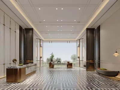  reception lobby 3D model