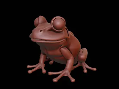 Frog Animal Sculpture 3D print model get